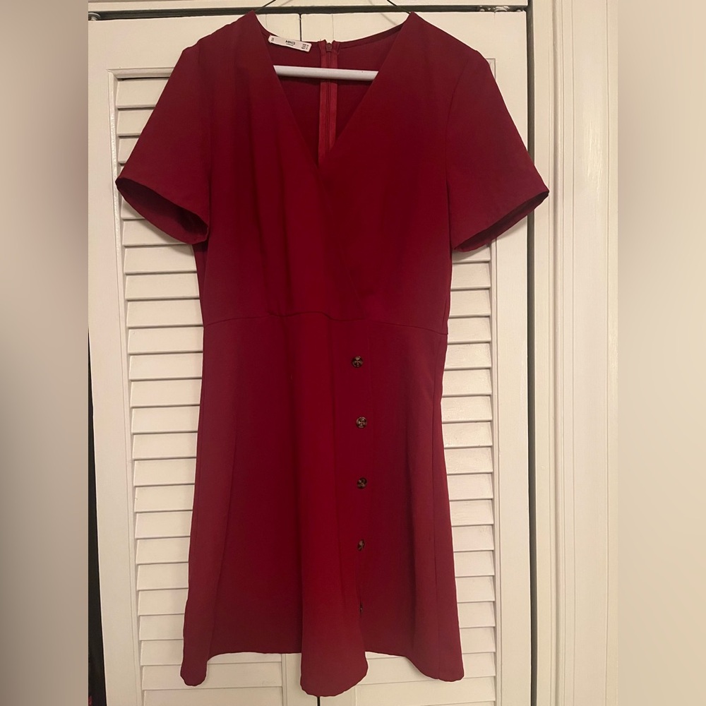 Crimson Red Mini Dress
